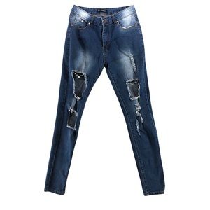 Zaful size medium blue ripped skinny Jean